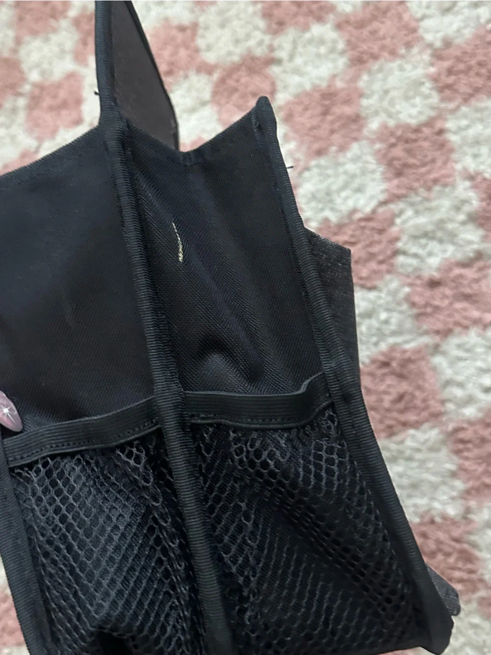 Thirty-One “Organized” Deluxe Double Duty Storage Caddy-Charcoal Crosshatch